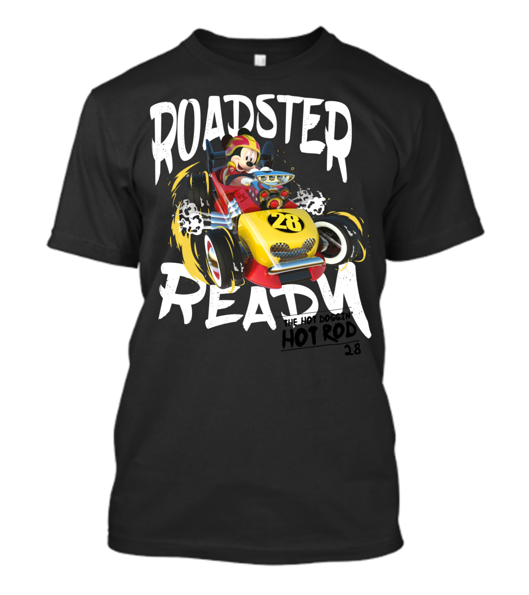Disney Mickey Roadster Ready Hot Doggin' Hot Rod 28 T-Shirt