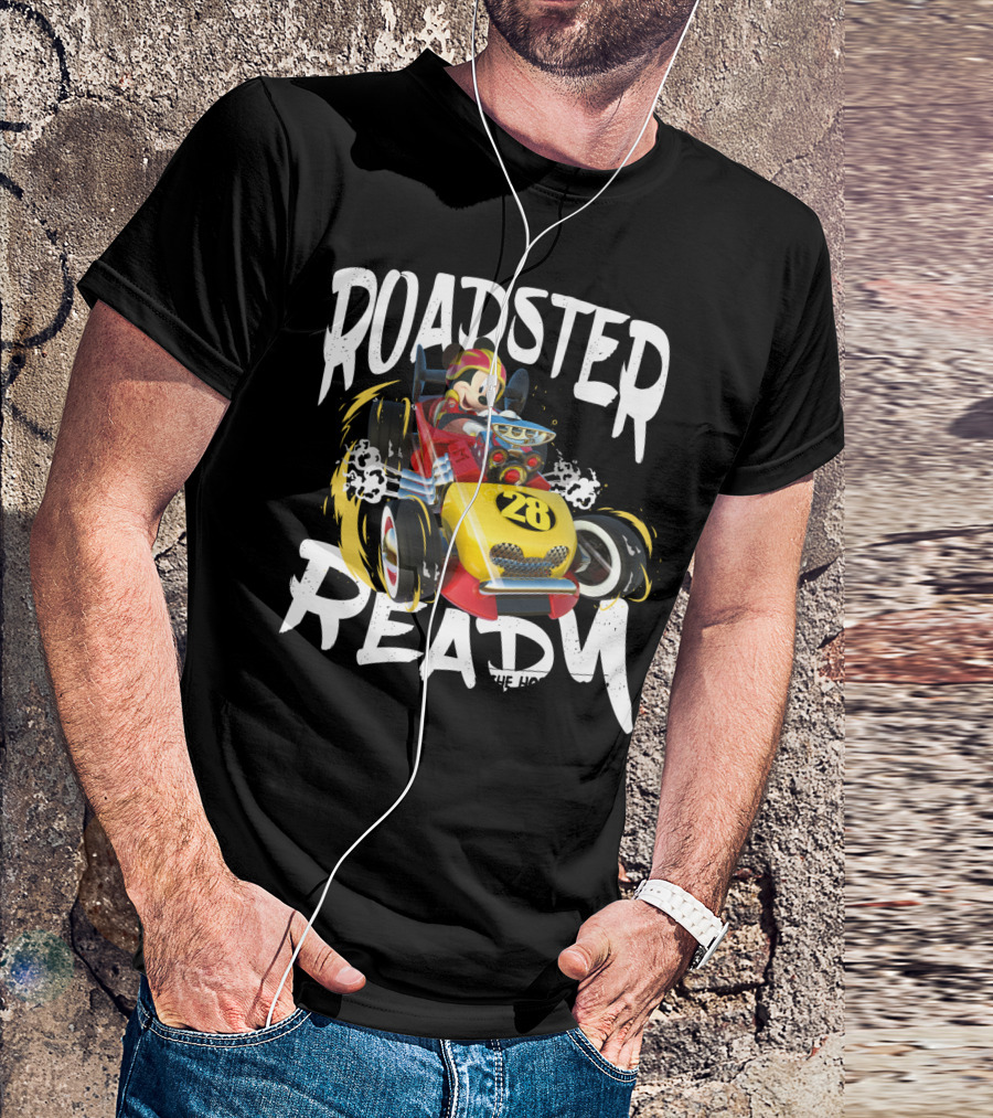 Disney Mickey Roadster Ready Hot Doggin' Hot Rod 28 T-Shirt