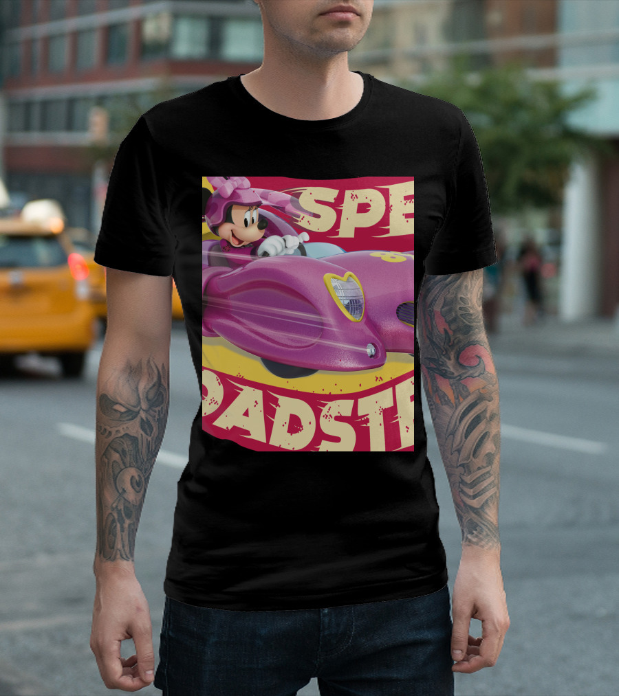 Mickey and the Roadsters Minnie Speed Racer Car T-Shirt
