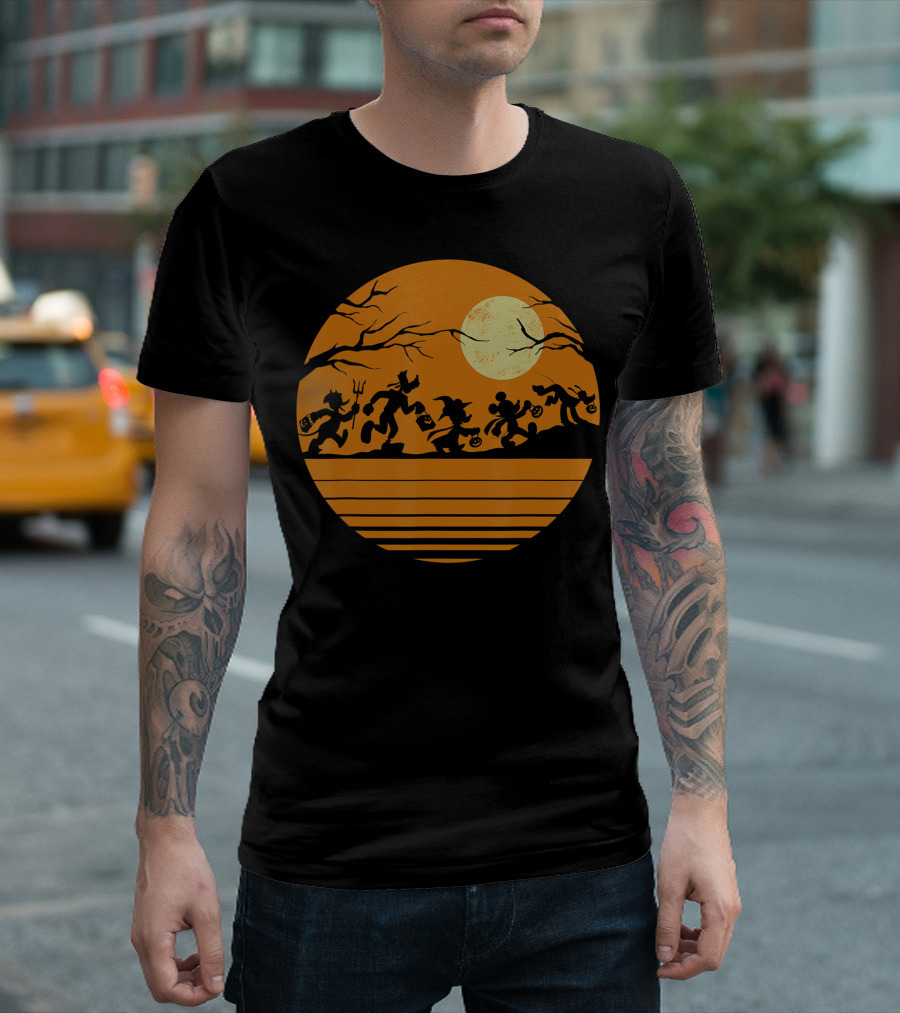 Disney Mickey Mouse And Friends Halloween Moonlight Adventure T-Shirt
