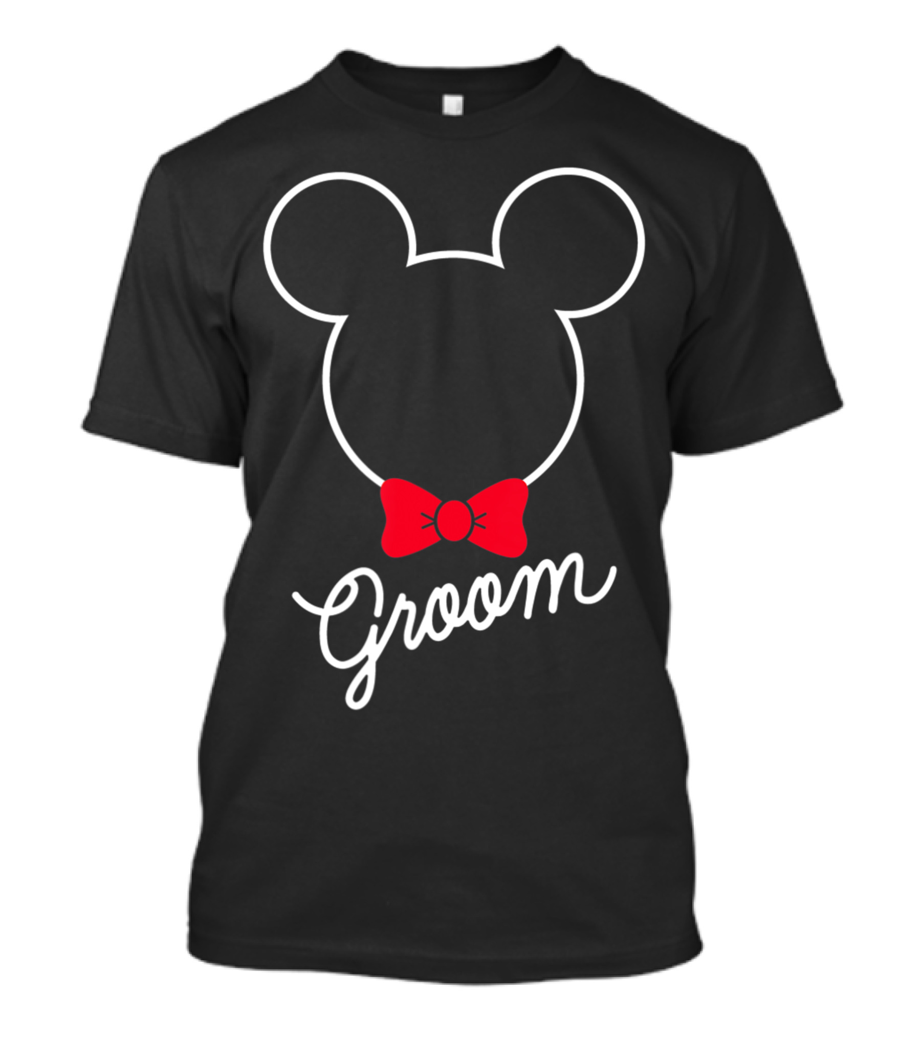 Disney Mickey Mouse Groom Bowtie Wedding T-Shirt