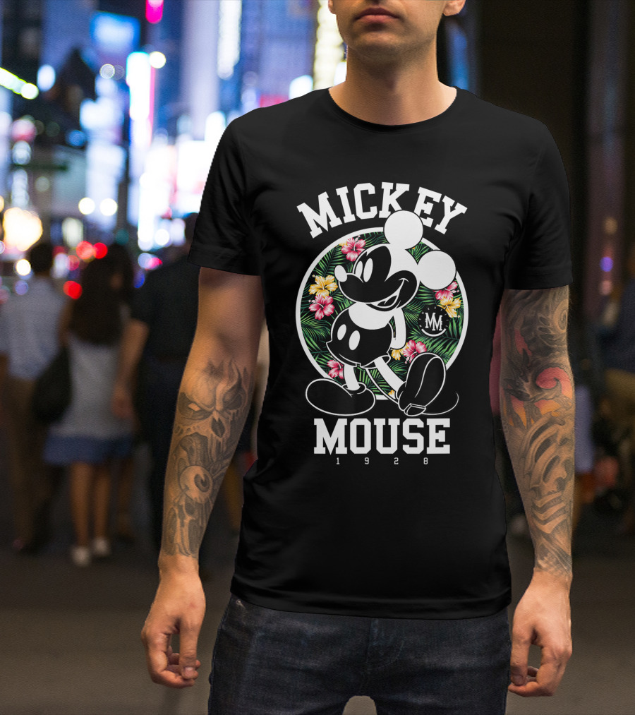 Mickey Mouse Tropical 1928 Floral T-Shirt