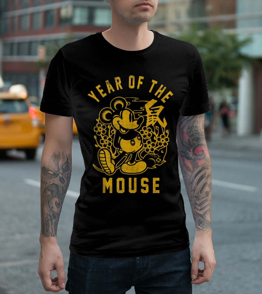 Year Of The Mouse Mickey Mouse Floral T-Shirt