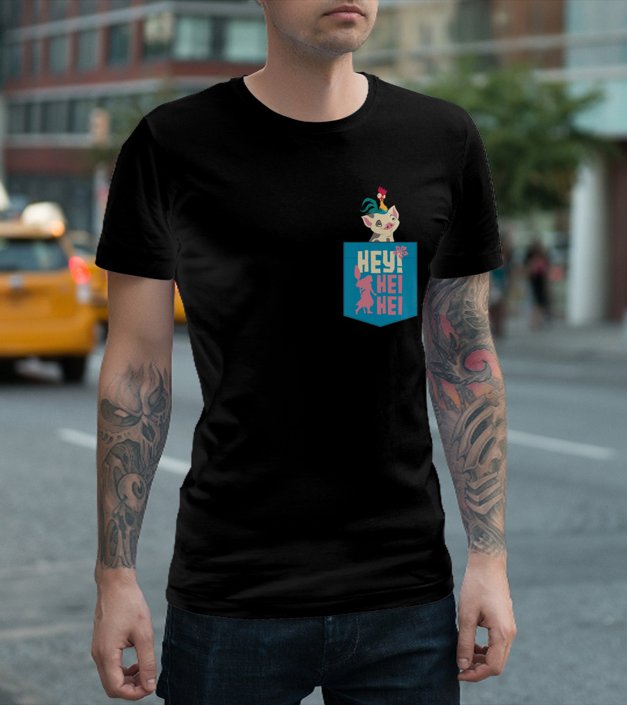 Disney Moana Hey Hei Hei Pua Pocket T-Shirt