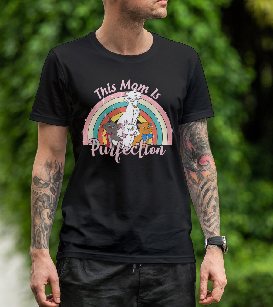 Disney The Aristocats This Mom Is Purfection With Duchess Marie Toulouse Berlioz Rainbow T-Shirt