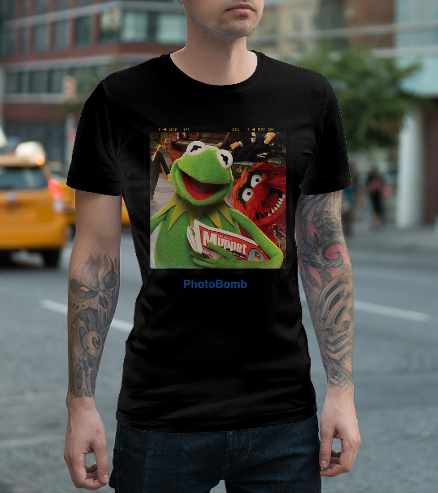The Daily Muppet PhotoBomb Kermit and Animal Featured T-Shirt