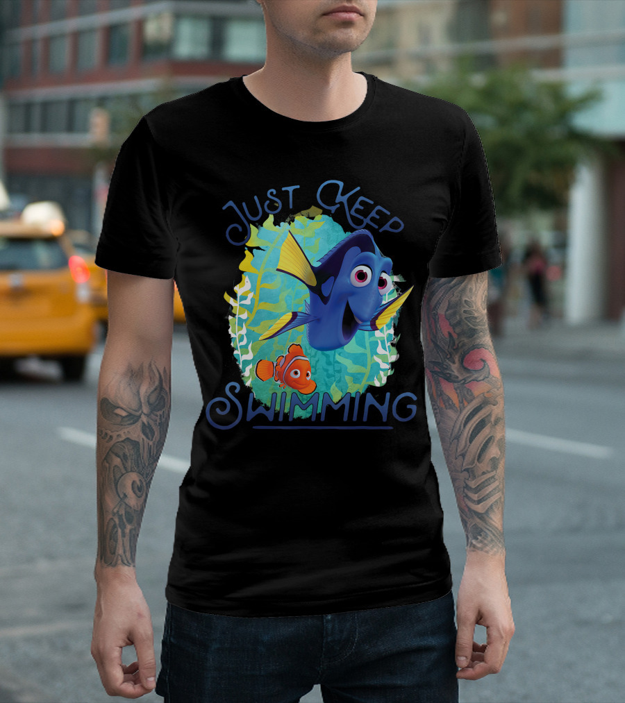 Just Keep Swimming Disney Pixar Finding Dory with Nemo T-Shirt