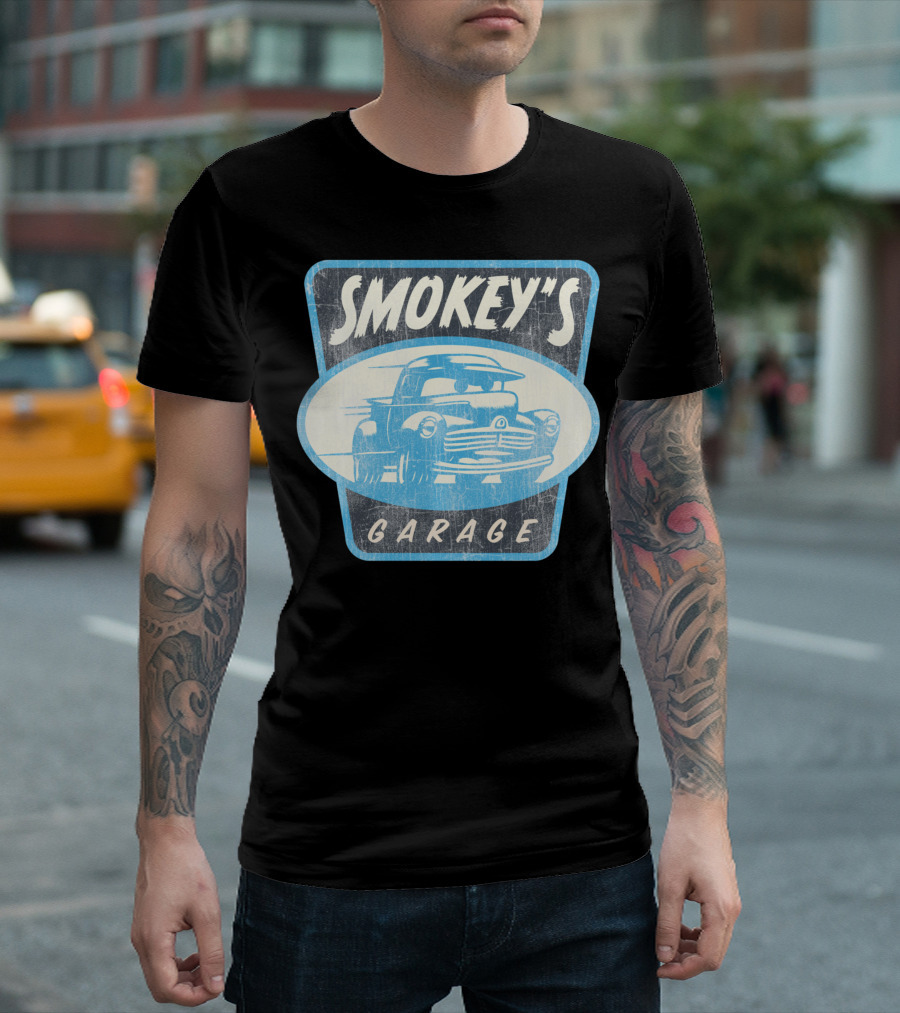 Disney Pixar Grungy Vintage Smokey's Garage Retro Truck T-Shirt
