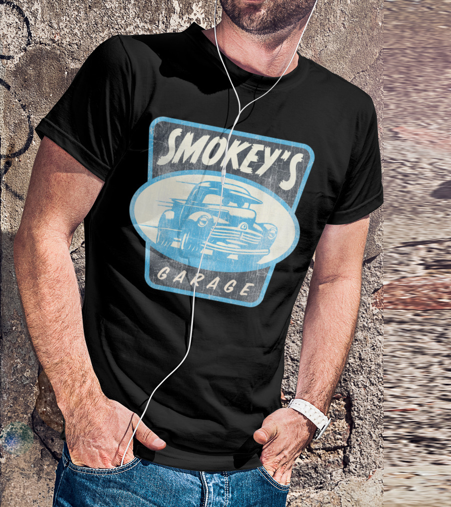 Disney Pixar Grungy Vintage Smokey's Garage Retro Truck T-Shirt
