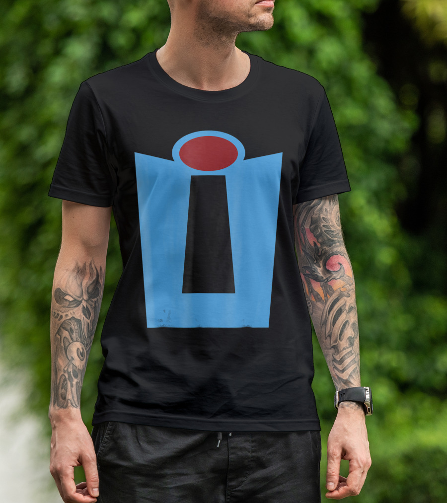 Disney Pixar Incredibles Blue Suit Icon Red Oval T-Shirt