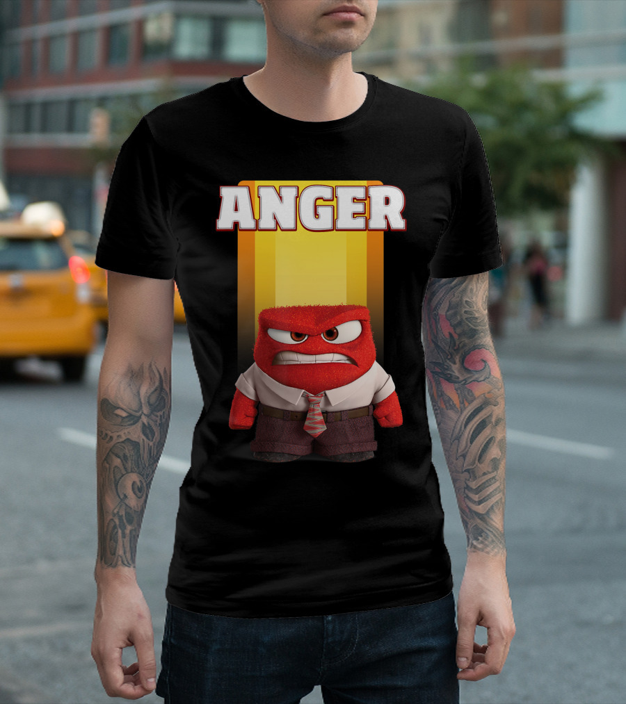 Disney Pixar Inside Out Anger Character Emotional Expression T-Shirt
