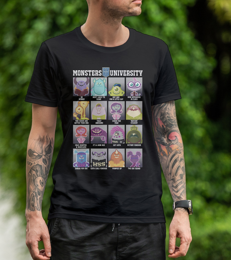 Monsters University Be Afraid Now Appearing Class Photos Victory Forever T-Shirt