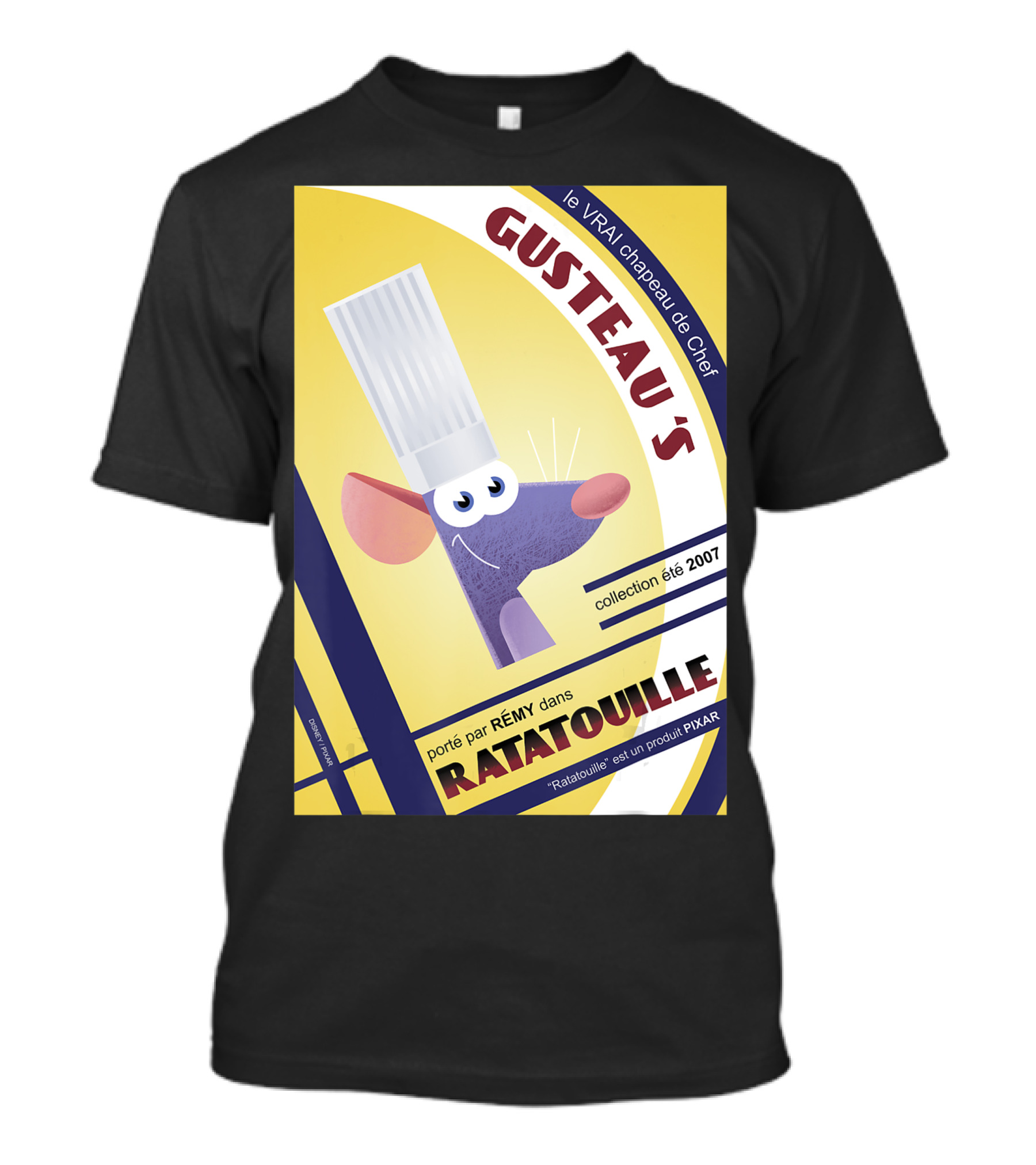 GUSTEAU'S Le VRAI Chapeau De Chef Porté Par RÉMY Dans RATATOUILLE Collection été 2007 PIXAR T-Shirt