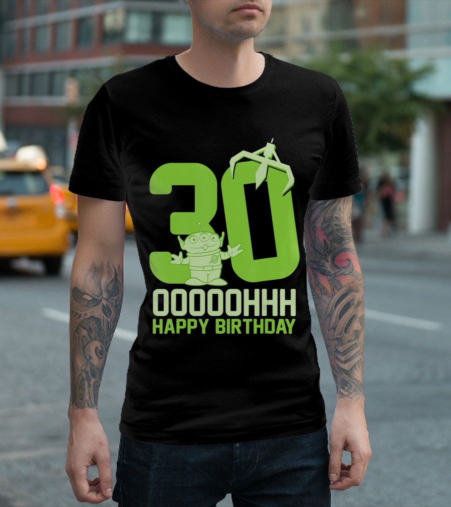 Disney Pixar Toy Story Alien Ooooh 30 Happy Birthday T-Shirt