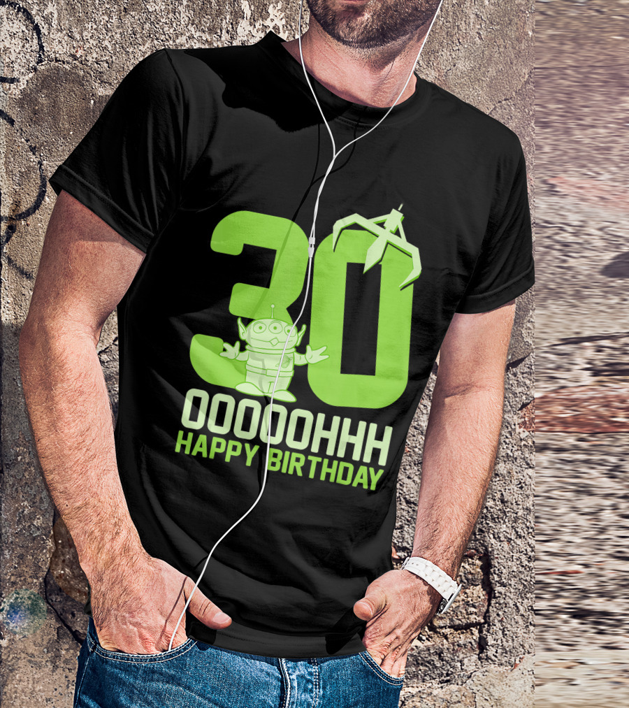 Disney Pixar Toy Story Alien Ooooh 30 Happy Birthday T-Shirt