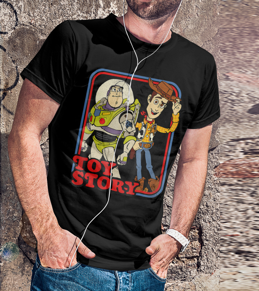 Toy Story Buzz And Woody Vintage Book Style Disney Pixar T-Shirt
