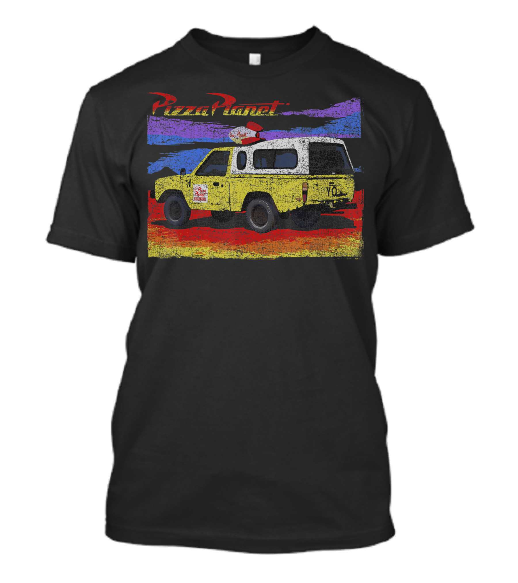 Pizza Planet Colorful Retro Toy Story Truck T-Shirt