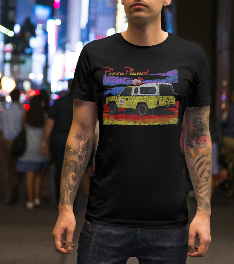 Pizza Planet Colorful Retro Toy Story Truck T-Shirt
