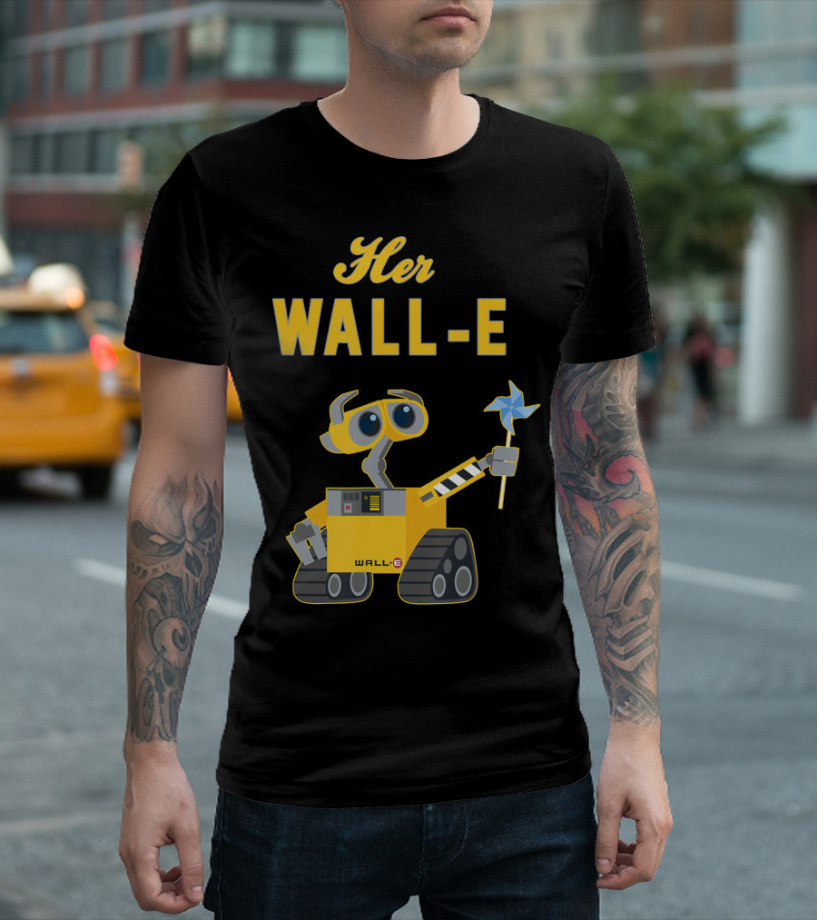 Her Wall-E Pixar Robot Holding Pinwheel T-Shirt