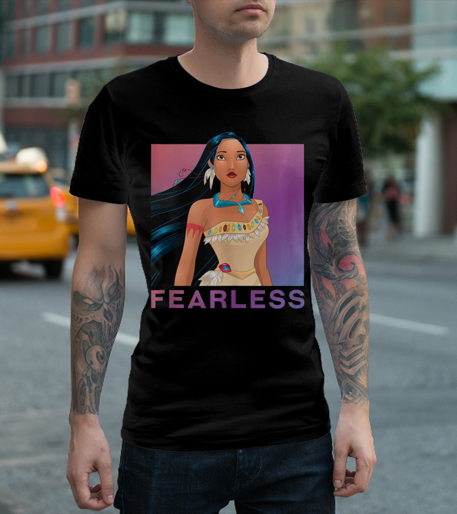 Disney Pocahontas Fearless Princess Purple Ombre T-Shirt