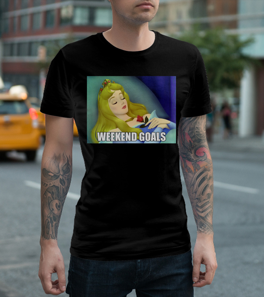Disney Sleeping Beauty Aurora Sleeping Weekend Goals T-Shirt