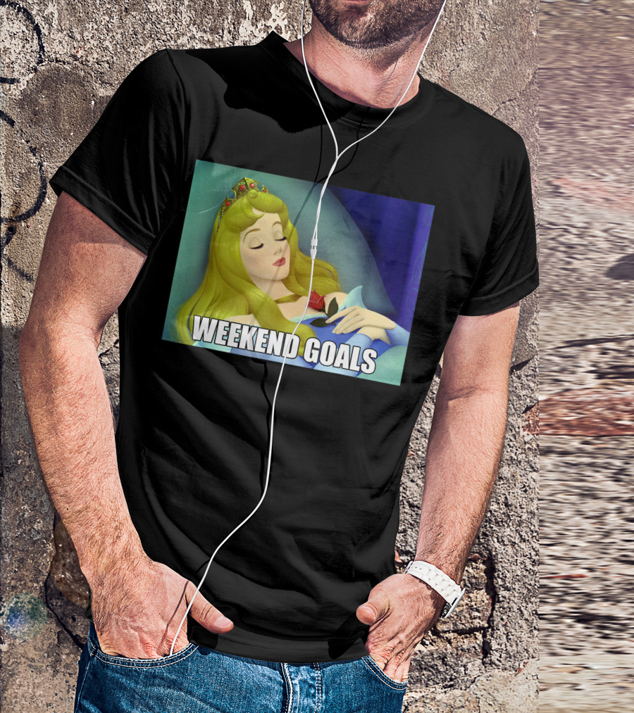 Disney Sleeping Beauty Aurora Sleeping Weekend Goals T-Shirt