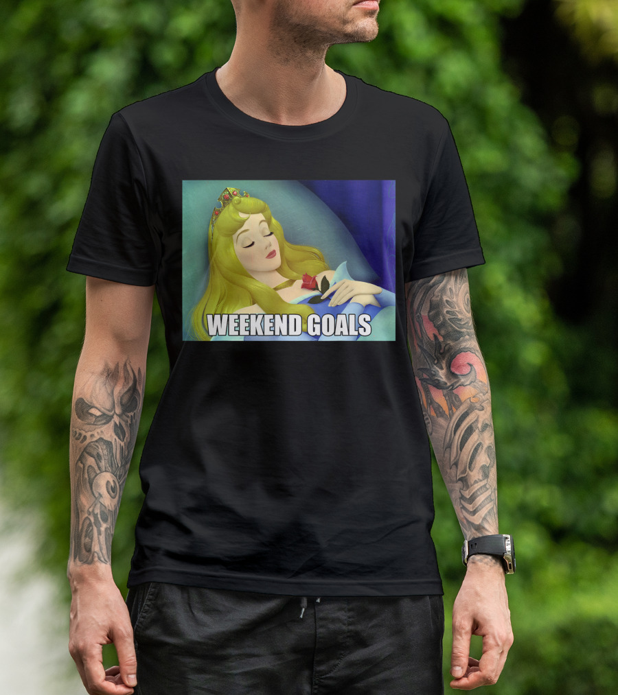 Disney Sleeping Beauty Aurora Sleeping Weekend Goals T-Shirt