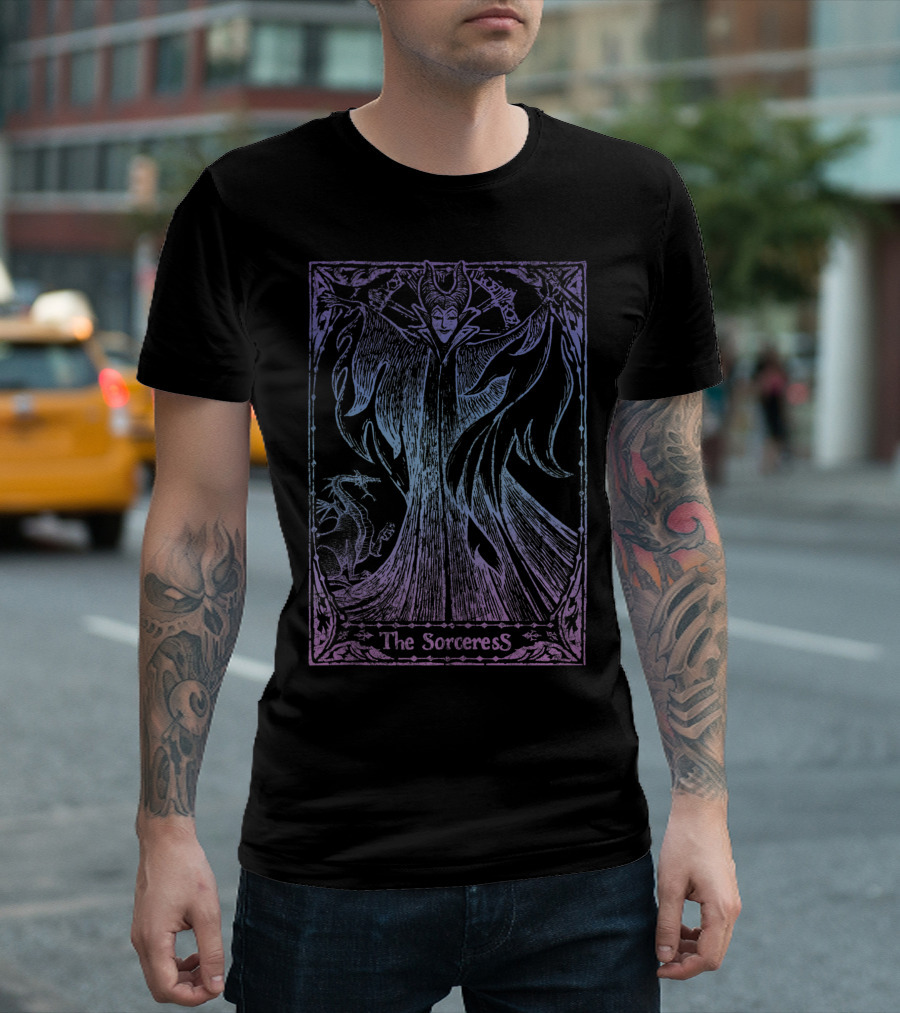Disney Sleeping Beauty Maleficent The Sorceress Tarot Card T-Shirt