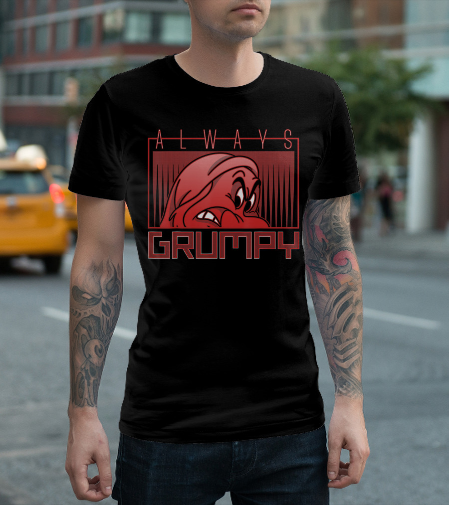 Disney Snow White Grumpy Always Grumpy Face T-Shirt