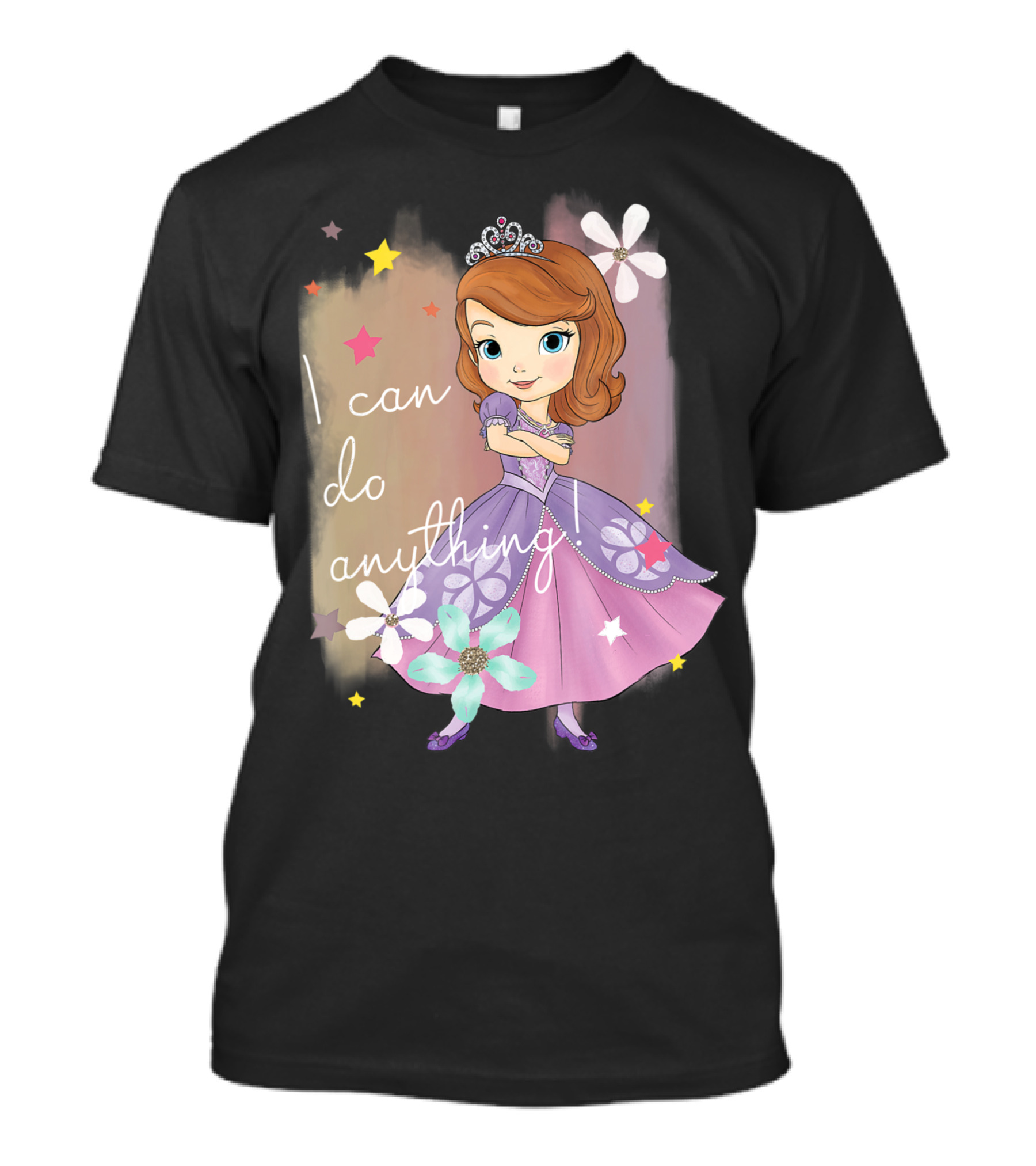 Disney Sofia The First I Can Do Anything Princess Floral Stars T-Shirt