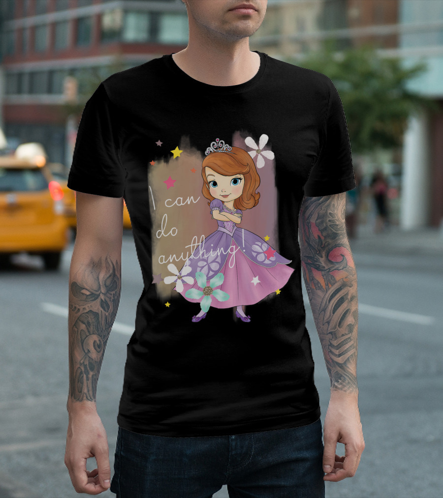 Disney Sofia The First I Can Do Anything Princess Floral Stars T-Shirt