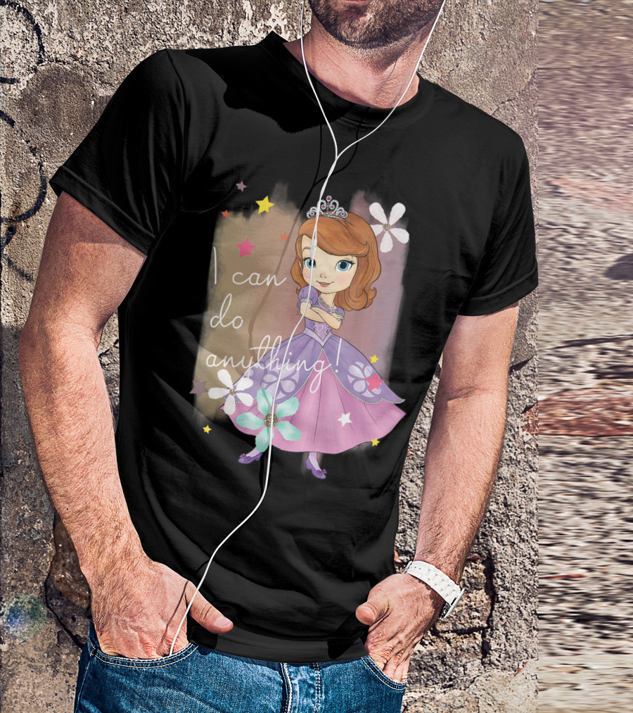 Disney Sofia The First I Can Do Anything Princess Floral Stars T-Shirt