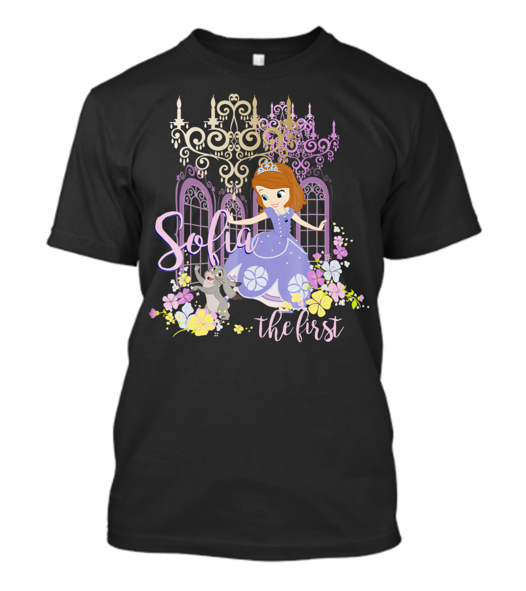 Disney Sofia The First Princess Chandelier Floral Scene T-Shirt