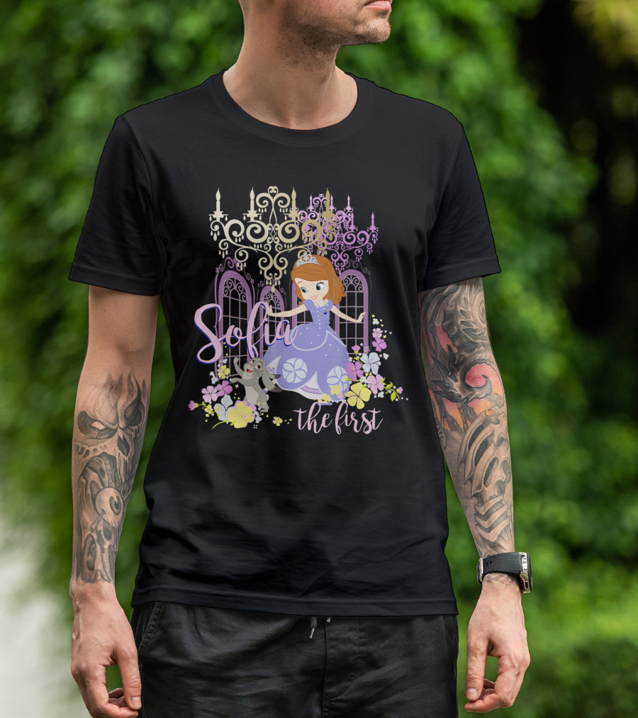 Disney Sofia The First Princess Chandelier Floral Scene T-Shirt