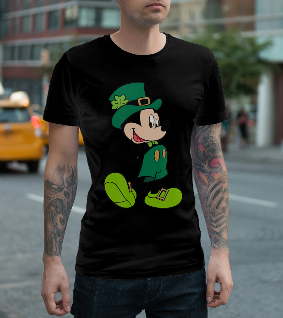 Disney Mickey Mouse St Patricks Day Green Leprechaun T-Shirt