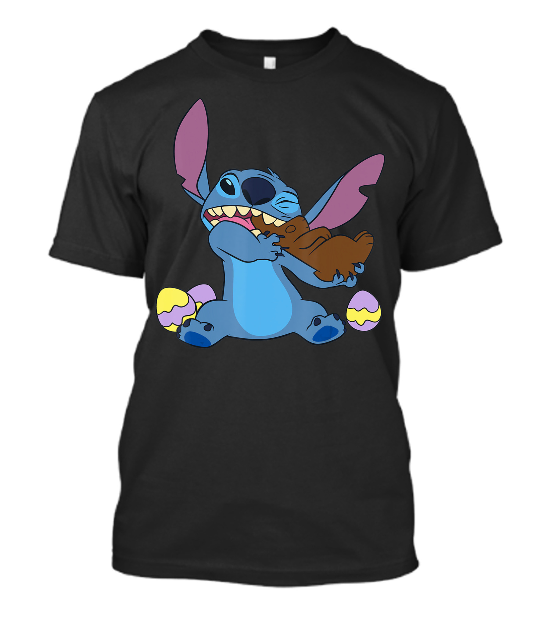 Disney Stitch Chocolate Bunny Easter Eggs T-Shirt