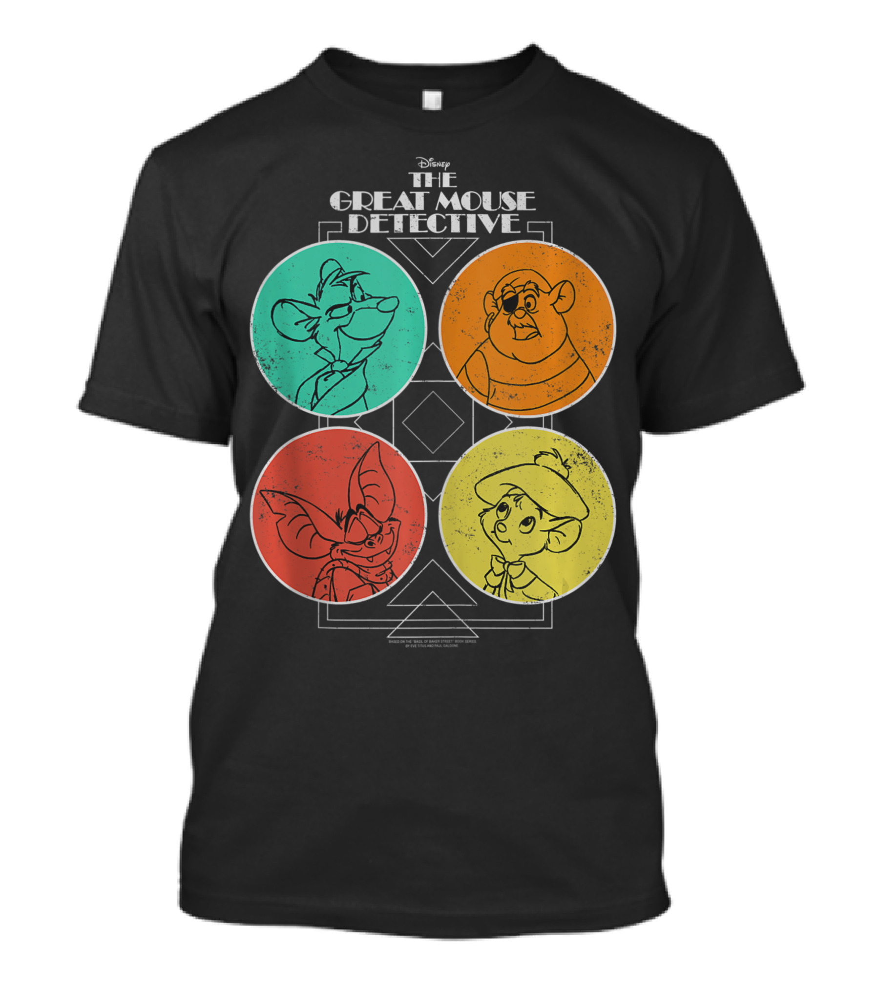 Disney The Great Mouse Detective Character Circles T-Shirt