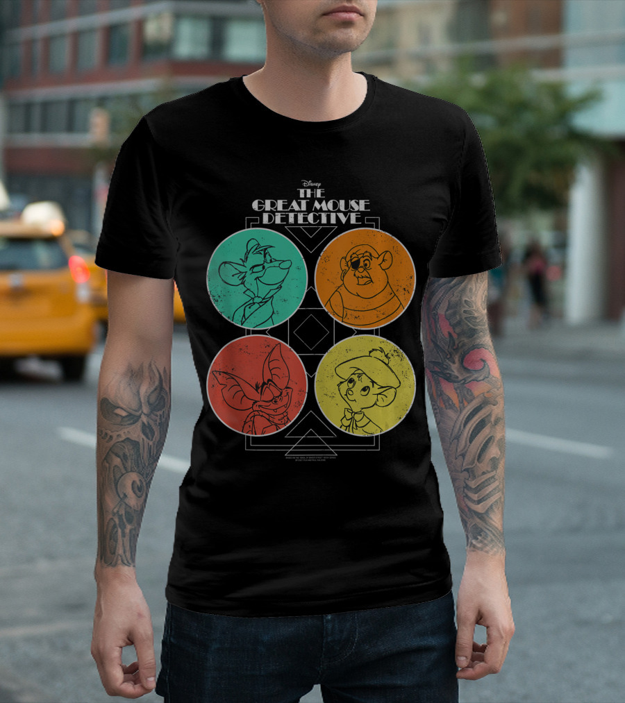 Disney The Great Mouse Detective Character Circles T-Shirt