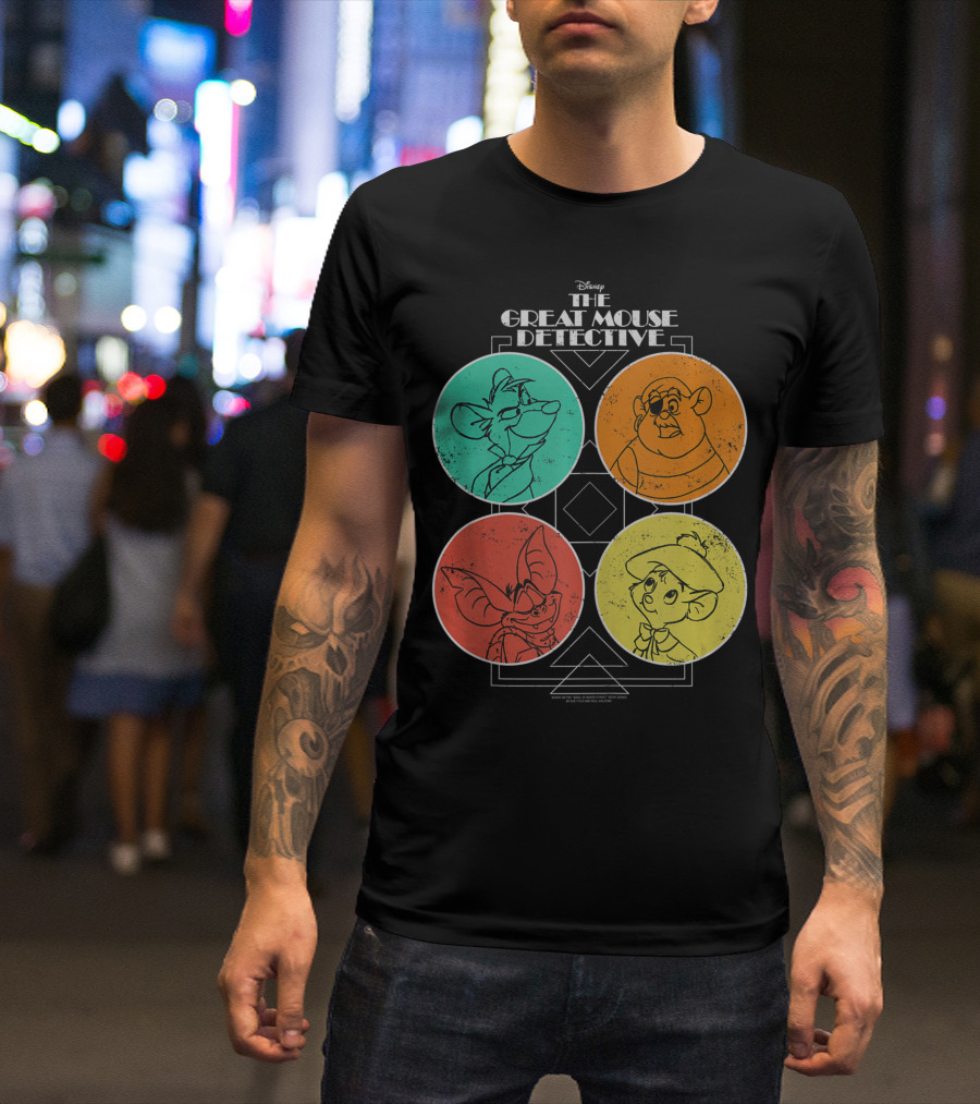 Disney The Great Mouse Detective Character Circles T-Shirt