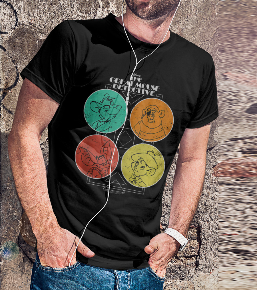 Disney The Great Mouse Detective Character Circles T-Shirt