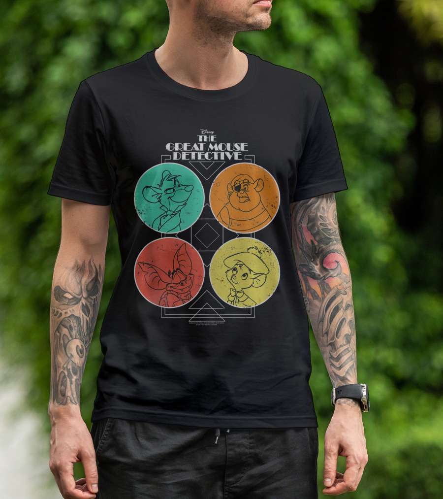 Disney The Great Mouse Detective Character Circles T-Shirt
