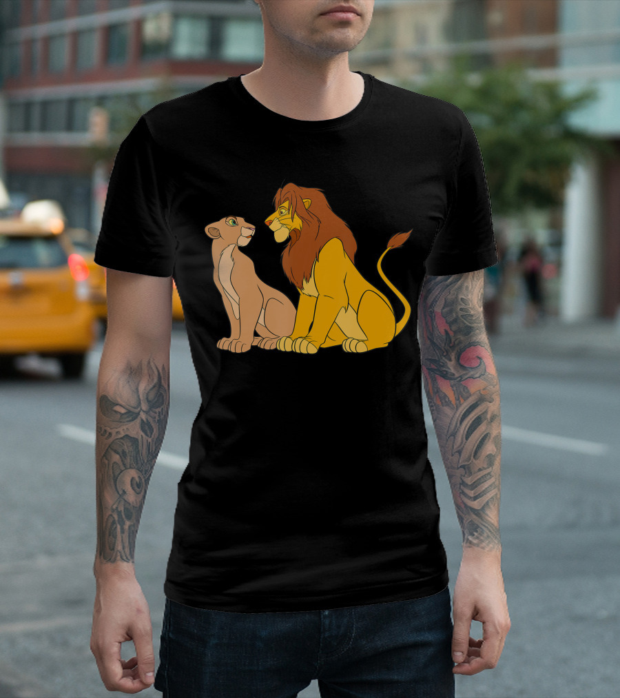The Lion King Classic Simba Nala Illustration Disney Collection T-Shirt