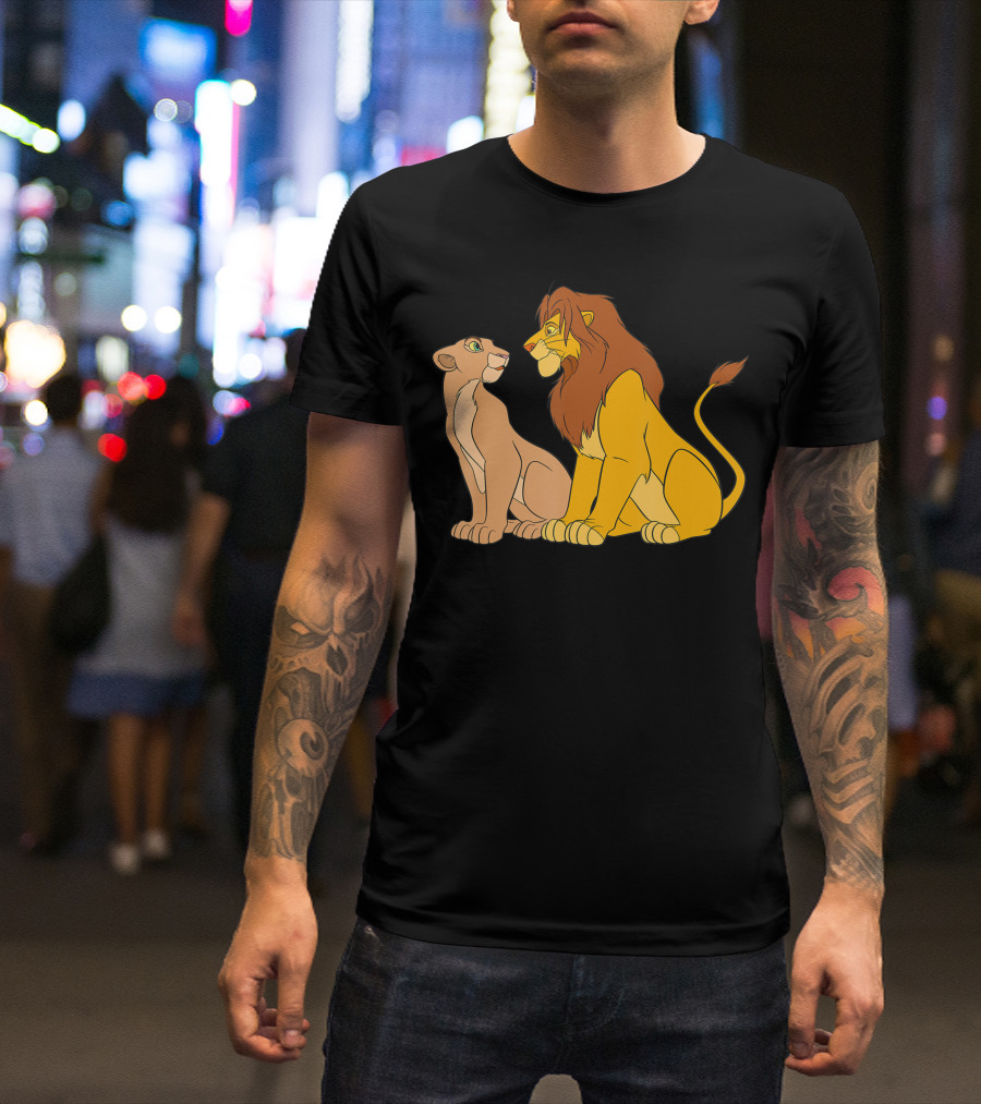 The Lion King Classic Simba Nala Illustration Disney Collection T-Shirt