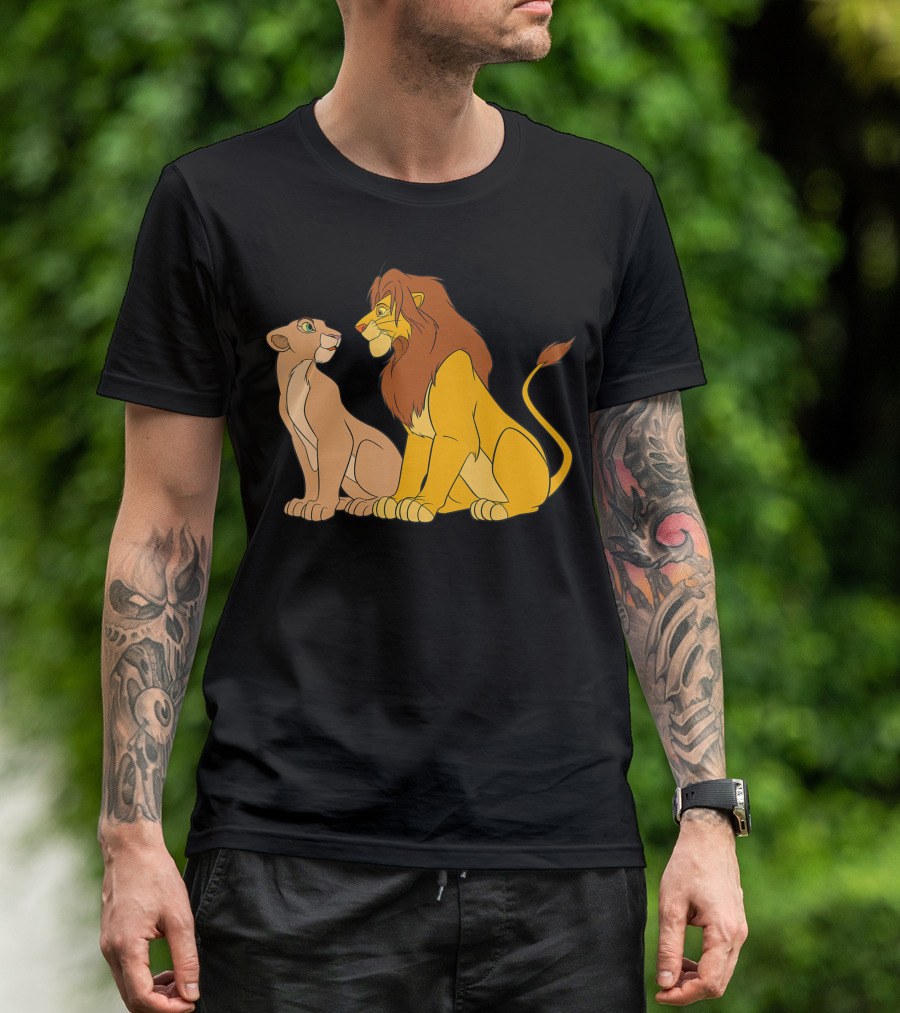 The Lion King Classic Simba Nala Illustration Disney Collection T-Shirt