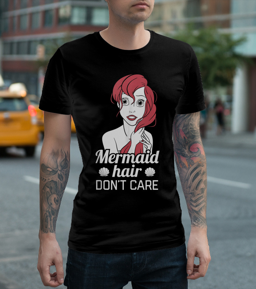 Disney The Little Mermaid Ariel Mermaid Hair Don't Care T-Shirt