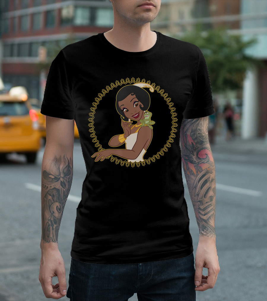 Disney The Princess And The Frog Tiana Naveen Art Deco Frame T-Shirt