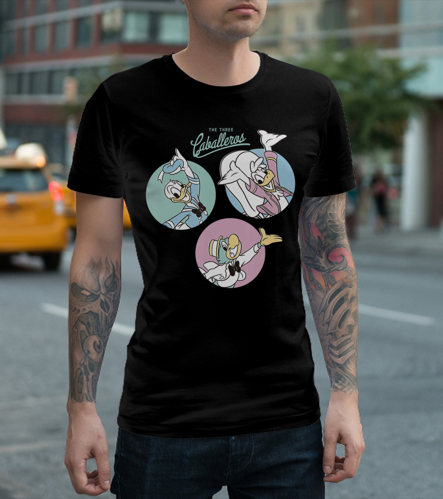 Disney The Three Caballeros 1944 Donald Duck Vintage Trio T-Shirt