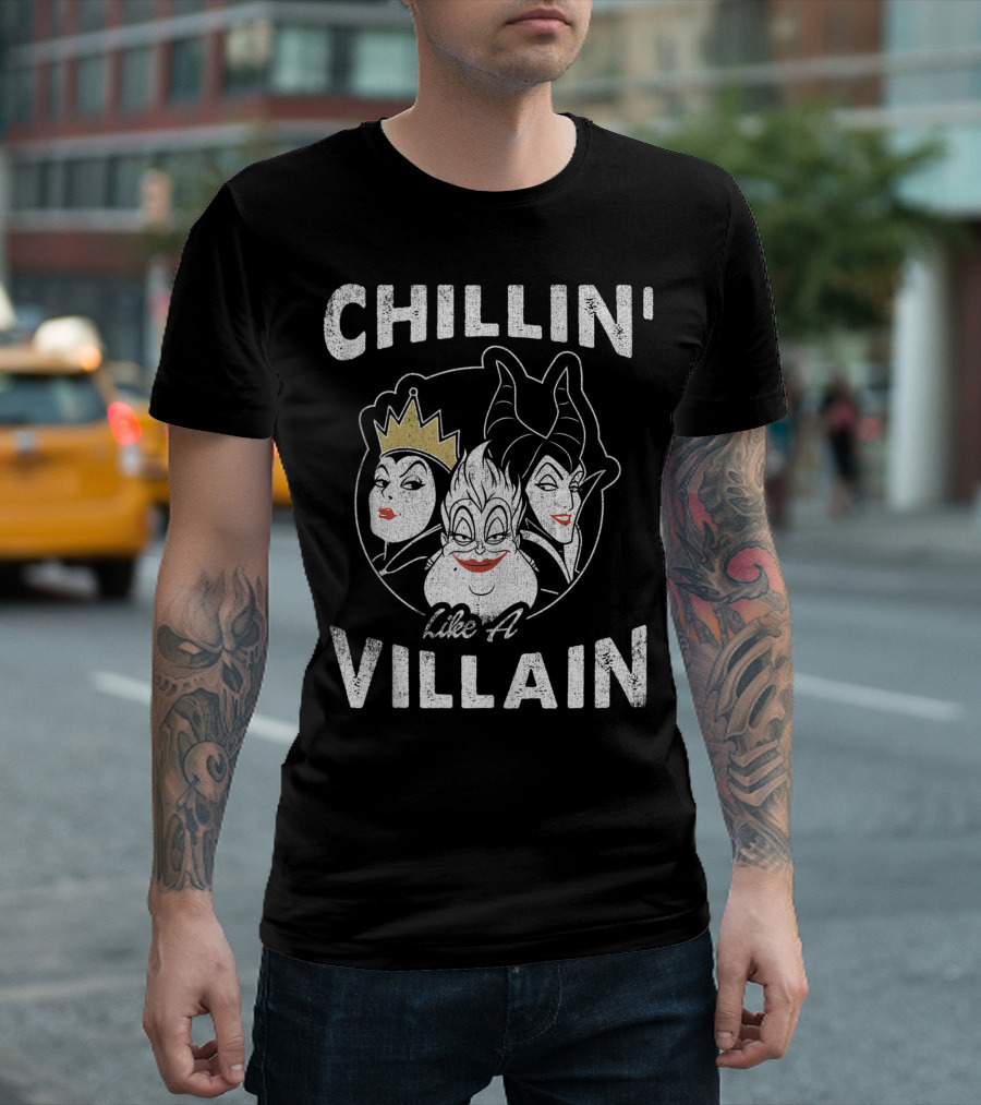 Disney Villains Chillin' Like A Villain Group Shot T-Shirt