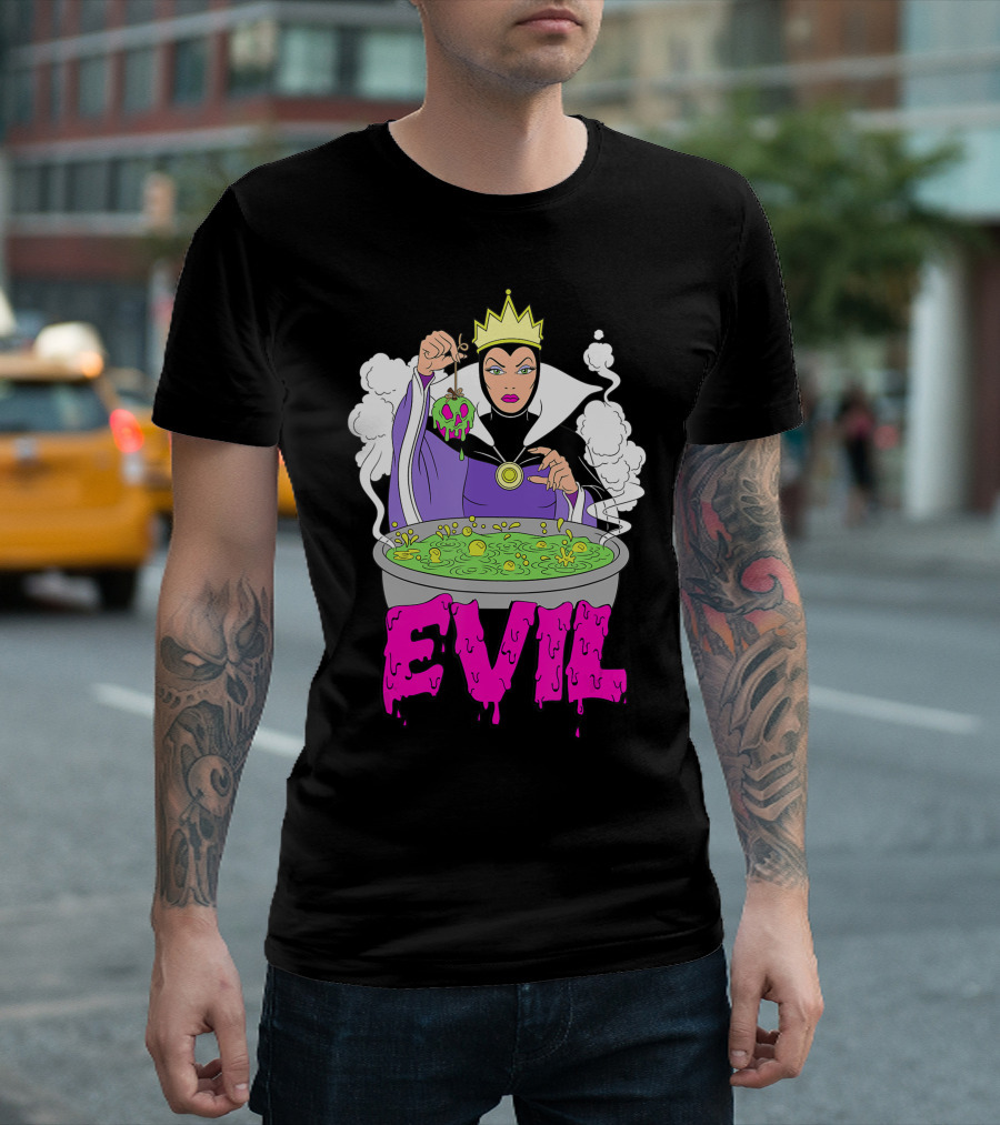 Disney Villains Evil Queen Grime Cauldron And Poison Apple T-Shirt