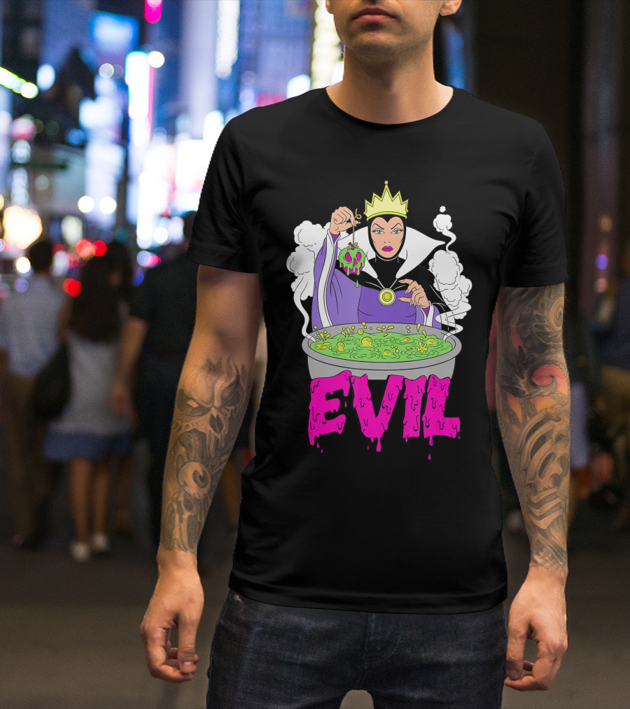 Disney Villains Evil Queen Grime Cauldron And Poison Apple T-Shirt